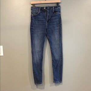 Zara Blue Ankle skinny Jeans